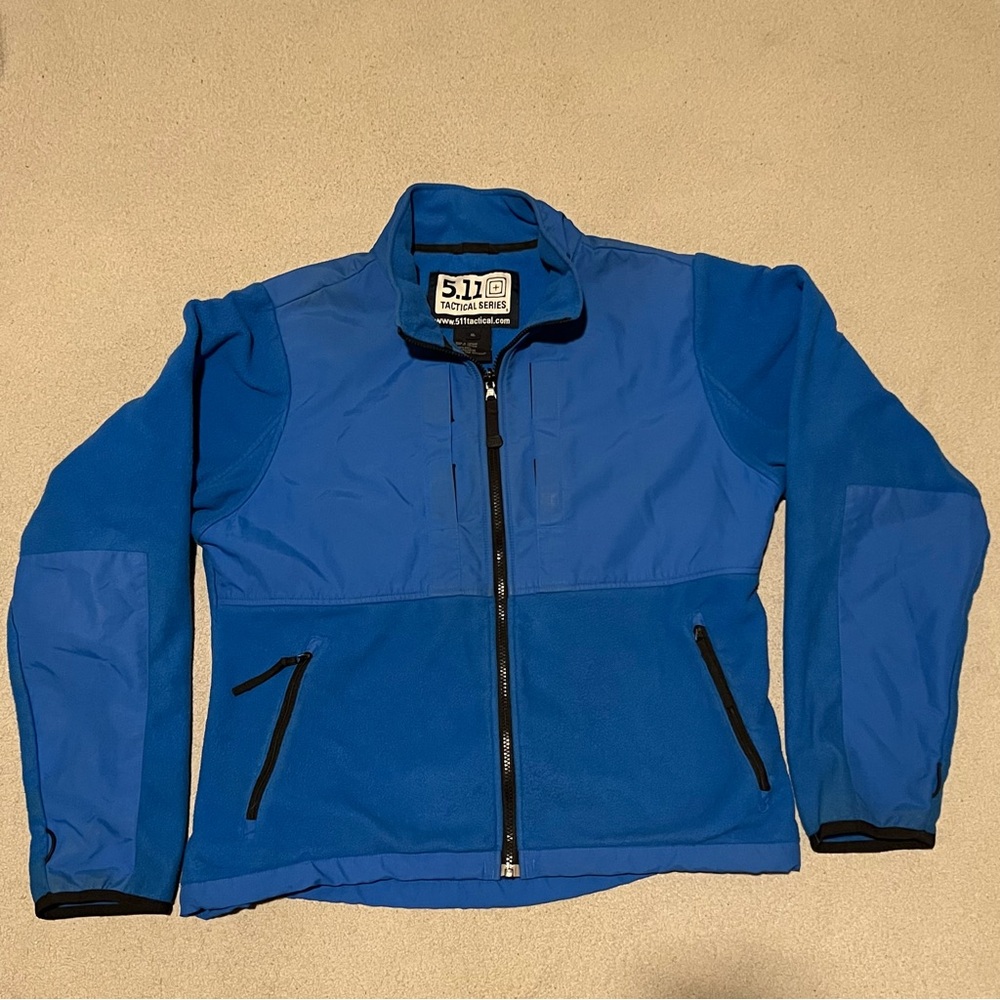 5.11 Tactical Jacket Womens XL Blue Full Zip Series Fleece Sweater Utility Coat